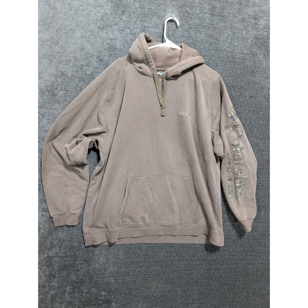 Columbia PHG Performance Hunting Gear Hoodie Taupe Camo Logo XL 1463